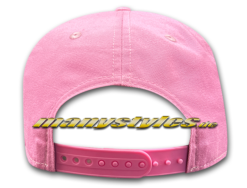 LA Dodgers MLB 9FIFTY Snapback Cap League Essential Pastell Pink Sky Gold von New Era Front Backview