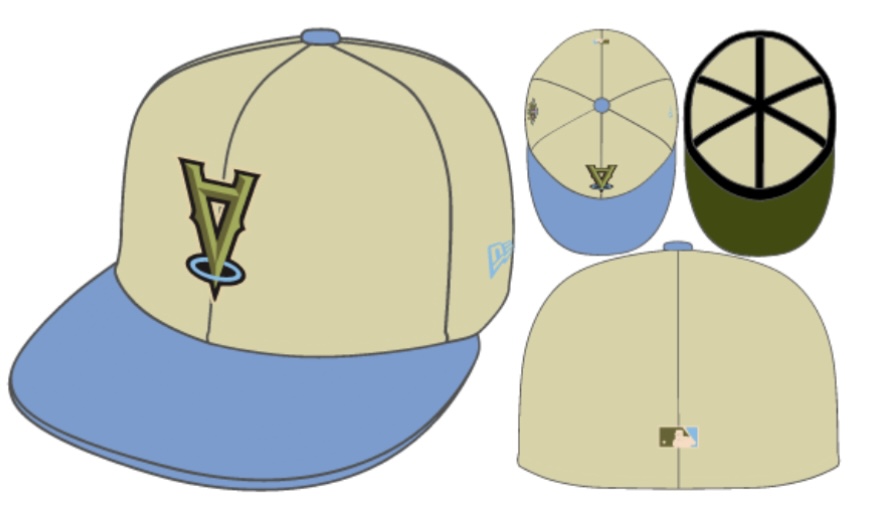 Anaheim Angels Upside Down MLB 59FIFTY 60 Ann Cap Vegas Sky Botanical New Era 59FIFTY exclusive Cap 
