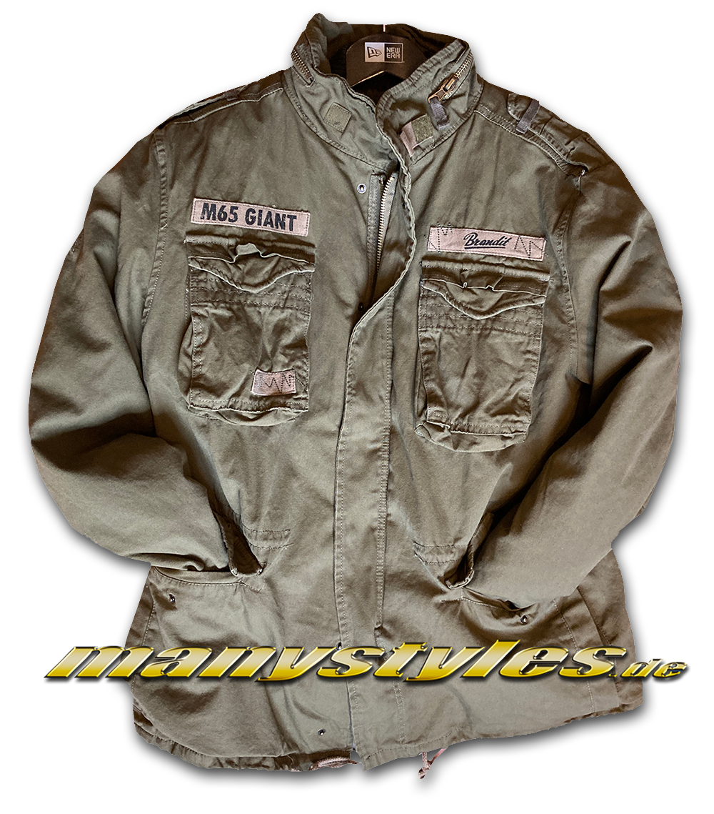 Brandit M65 Giant Vintage Army Parka Jacket Olive
