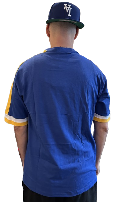 Golden State Warriors NBA Panel OS Tee Royal Goldyellow OTC von New Era Backview