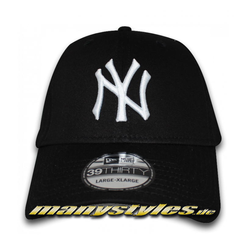 NY Yankees 39THIRTY MLB League Basic Stretch Flex Cap Navy White