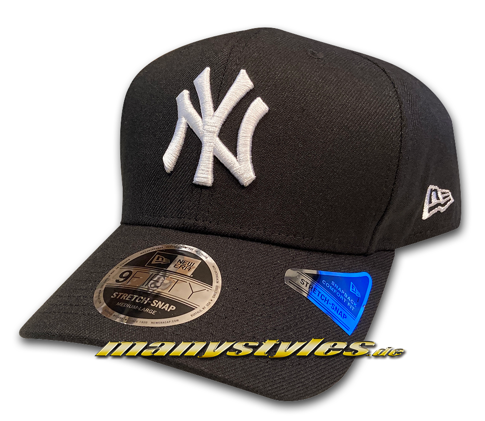 NY Yankees MLB 9FIFTY Tonal Stretch Snapback Cap 950 SS StretchSnapback Black White von New Era
