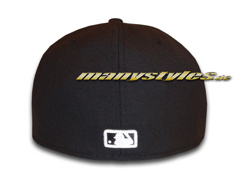 NY METS MLB Basic LowPro Low Crown LowProfile exclusive 59FIFTY Cap in Black White von New Era manystyles Backview