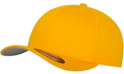 manystyles Blank Flex Fit Curved Visor Cap Gold von Yupong