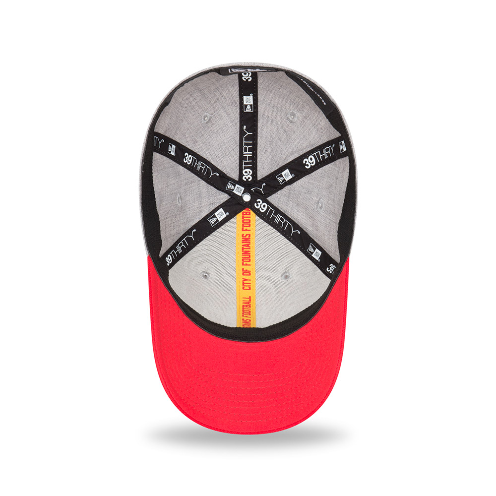 Kansas City Chiefs NFL On Stage 39THIRTY Curved Visor Cap Chiefs Kingdom Heather Red von New Era undervisor