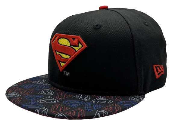 Superman DC Comic 9FIFTY Chyt AOP Visor Snapback Cap Black Red OTC von New Era