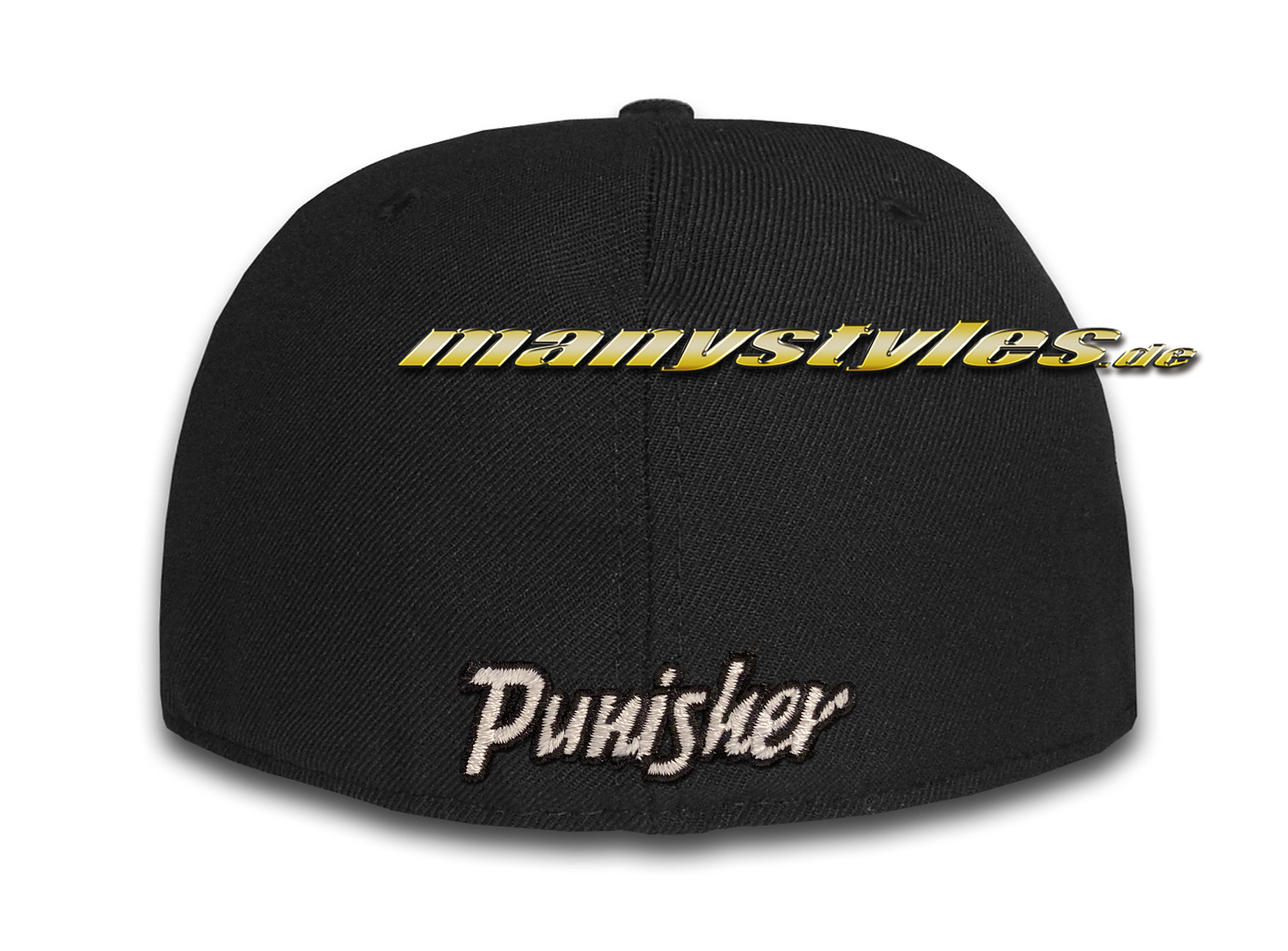New Era Marvel Arts Cap Punisher Basic Script exclusive Black White 59FIFTY Backview Punisher Schriftzug