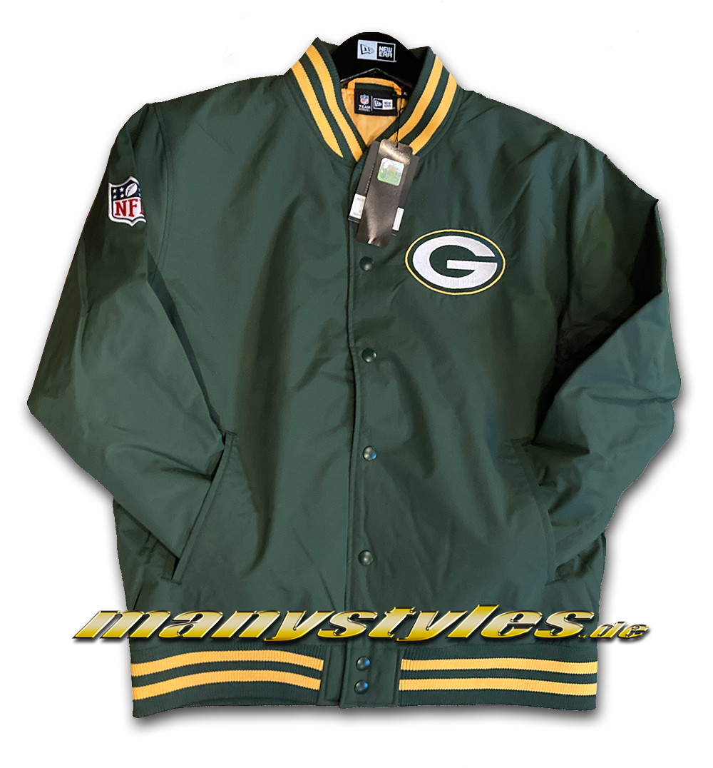 Greenbay Packers NFL Team Wordmark Bomber Jacket Green OTC von New Era