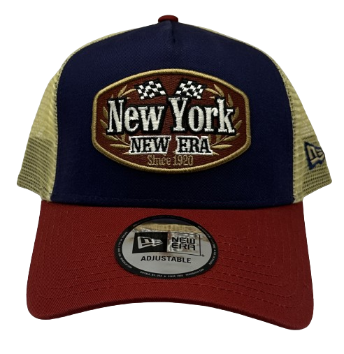 NE Patch EFRAME Cap New York Navy Red Khaki von New Era 