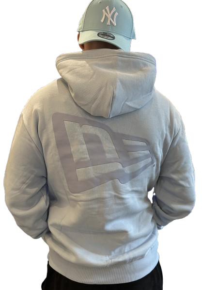 new_era_flag_os_oversized_hoodie_light_pastel_sky_backview NE Flag Hooded OS Hoodie Pastel Sky Blue von New Era Backview