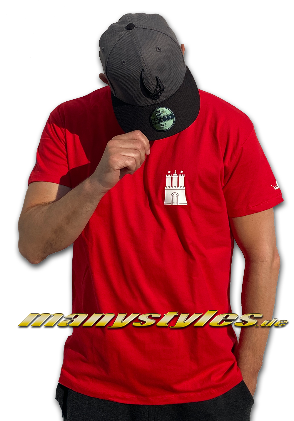 manystylws imperial HH Hammaburg Hamburg Survivor exclusive T-Shirt in Fire Red White von Sol Frpnt real