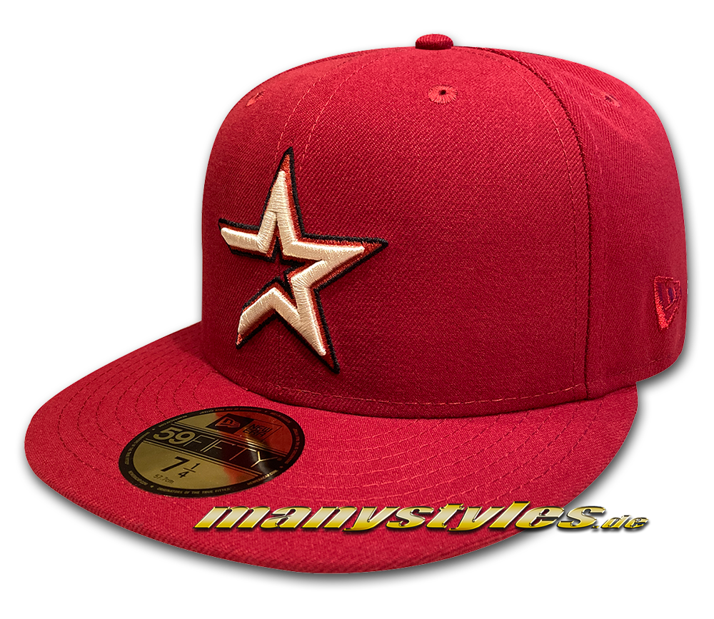 Houston Astros MLB 59FIFTY Anniversary Classic Logo World Series Cap H Red Chrome Khaki von New Era