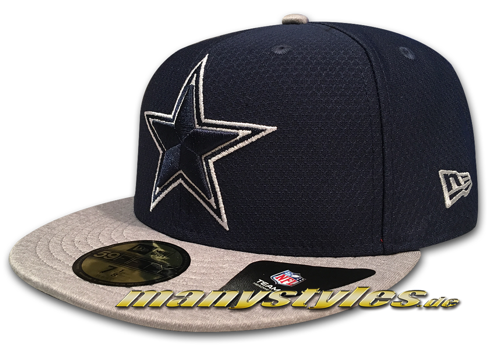 Dallas Cowboys 59FIFTY NFL Diamond Era DryEra Tech 5950 Fitted Cap Navy Jersey Heather Grey Original Team Color OTC von New Era