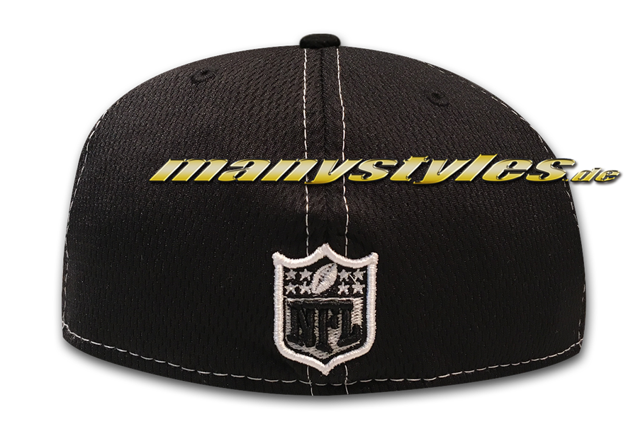 Atlanta Falcons 59FIFTY NFL19 SL RD 5950 Fitted Cap Black White von New Era Backview NFLShieldlogo