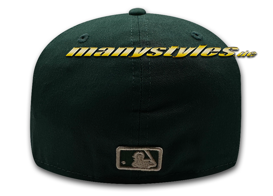 LA Dodgers MLB 59FIFTY League Essential Cap Dark Green Stone von New Era Backview