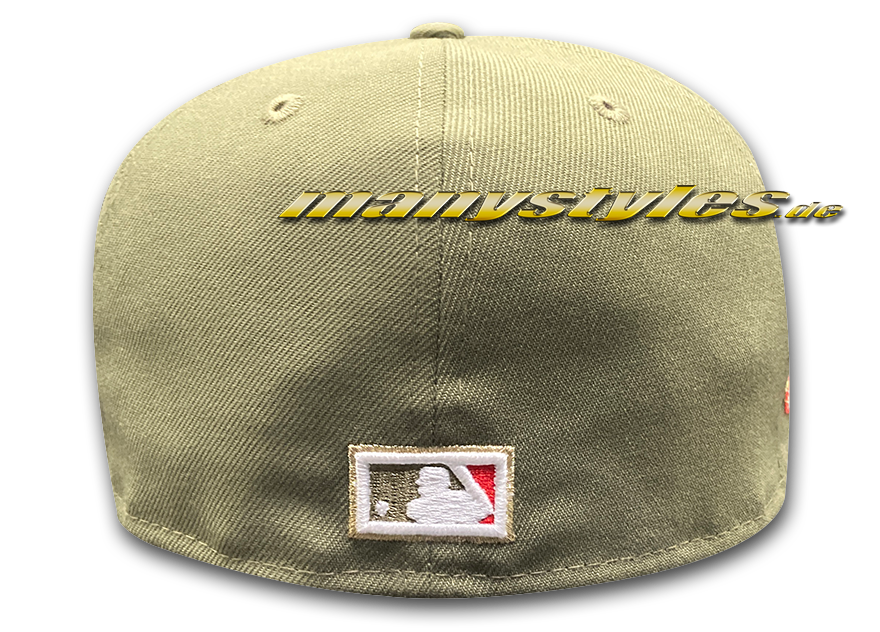 NY Yankees MLB 59FIFTY 99WS 1999 World Series New Olive Scarlet Red 59FIFTY Fitted Caps von New Era Backview