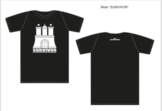 manystyles.de HH Hamburg Survivor exclusive T-Shirt Black White