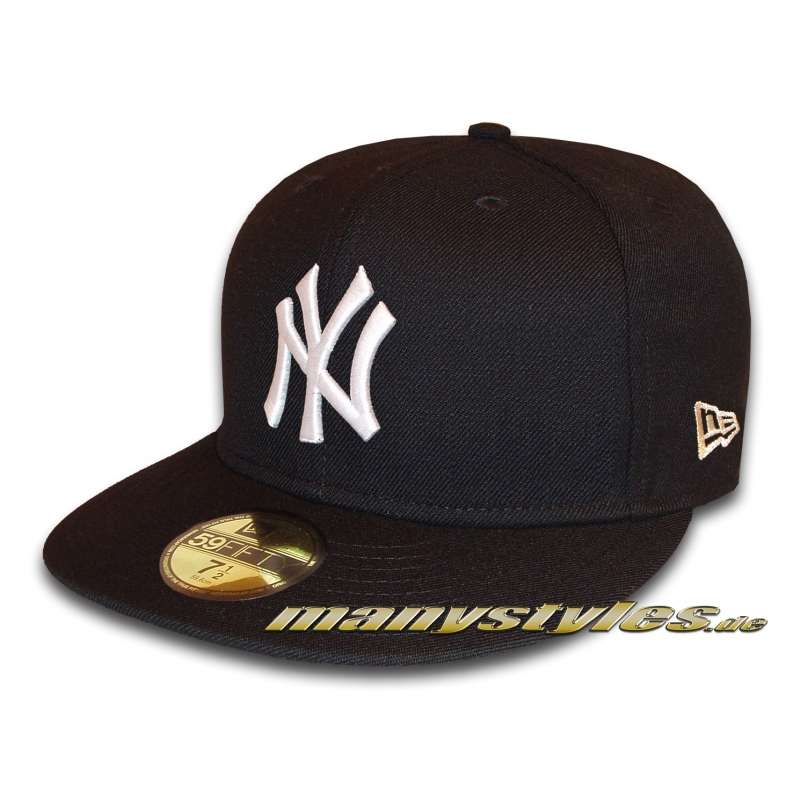 NY-Yankees-Basic-New-Era-Cap-in-Black-White_b4 NY YANKEES New Era MLB Basic Cap Black White 59FIFTY
