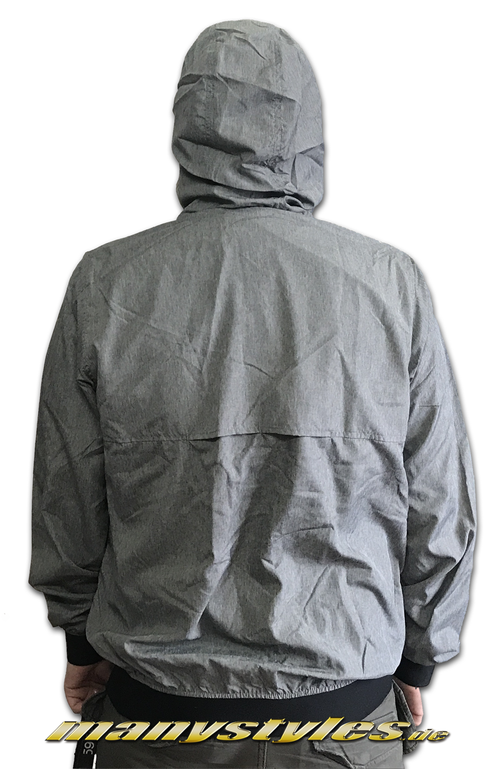 LA Dodgers MLB Nights Windbreaker Jacket Graphite Grey Heather Blue von New Era Back