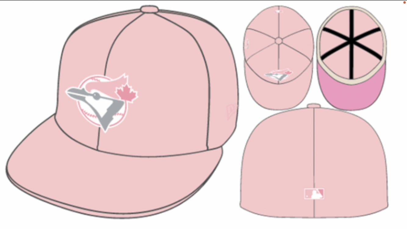 Toronto Blue Jays MLB 59FIFTY exclusive Fitted Cap in Miami Vice Baby Pink White von New Era alternate view