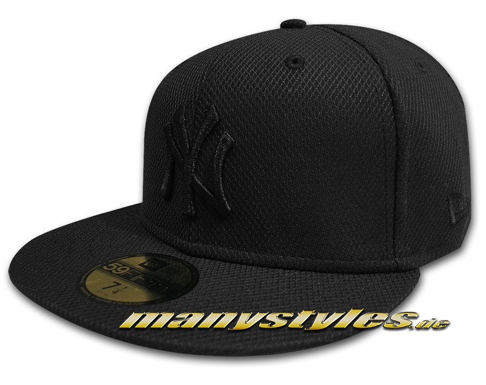 NY Yankees MLB 59FIFTY Diamond Era Essential 5950 Cap Black on Black von New Era