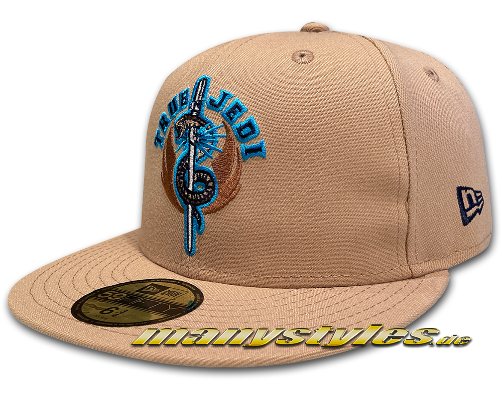 manystyles_de_true_jedi_star_wars_exclusive_new_era_599fifty_fitted_cap_camel_blue_brown Star Wars Licensed 59FIFTY fitted manystyles exclusive Cap True Jedi in Oatmeal von New Era Front