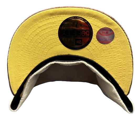 LA Dodgers MLB 59FIFTY Cord Cap Stone Light Brown Yellow von New Era Undervisor