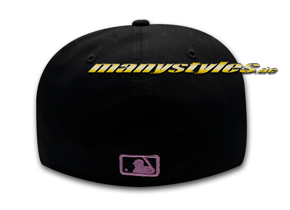 LA Dodgers MLB 59FIFTY Tonal League Essential Cap Black Baby Pink Rosa von New Era Backview