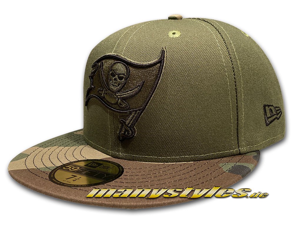 manystyles_de_tampabay_buccaneers_nfl_exclusive_camo_visor_new_era_599fifty_fitted_cap_rifle_green_woodland_camouflage Tampa Bay Buccaneers 59FIFTY NFL manyStyles exclusive Camo Visor Cap in Rifle Green Woodland Camouflage von New Era