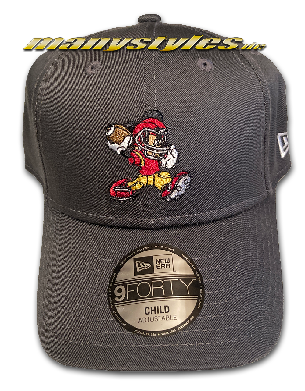 Mickey Mouse Disney 9Forty Kids Child Character Sports Cap Graphite Grey von New Era