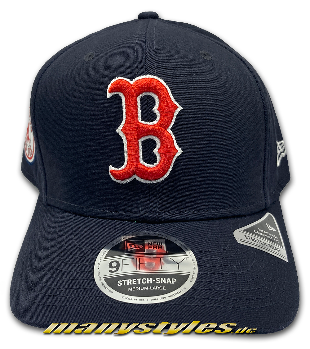 Boston Red Sox 9FORTY MLB Team Authentic Stretch Snap Snapback Cap in Navy OTC von New era