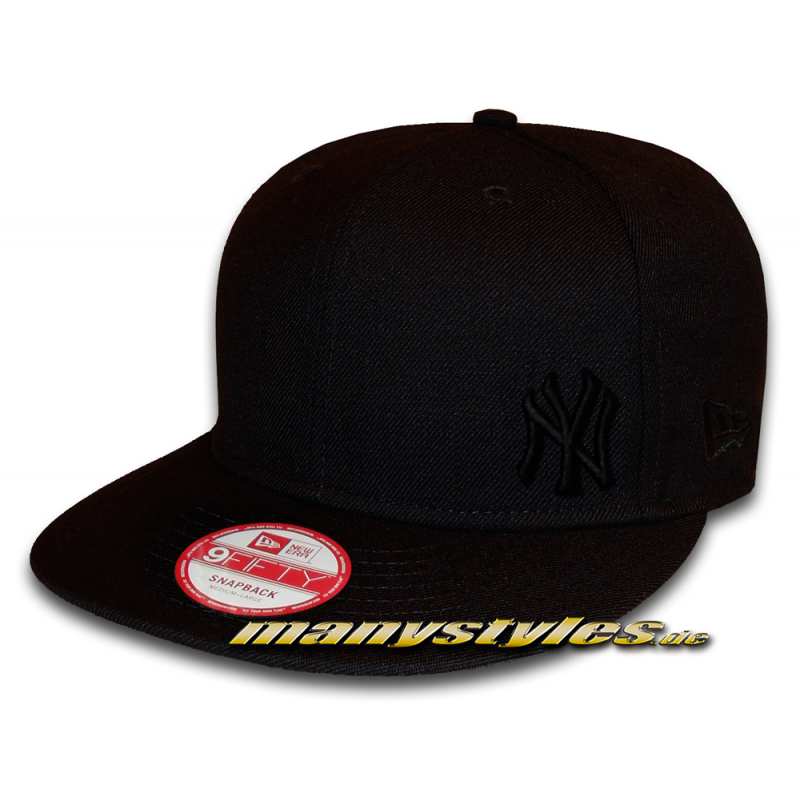 NY Yankees 9FIFTY MLB Flawless Black on Black Snapback Cap