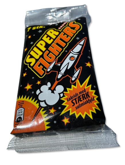 SUPERFIGHTERS Licourice 7Stk Pack STERK LAKRITZ 7Stk