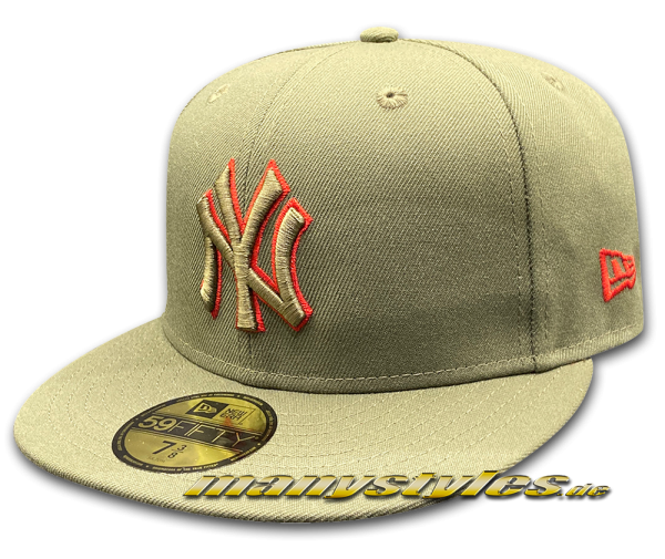 NY Yankees MLB 59FIFTY 99WS 1999 World Series New Olive Scarlet Red 59FIFTY Fitted Caps von New Era