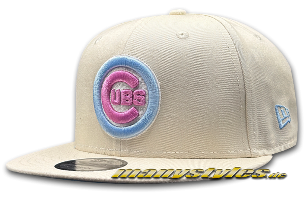 Chicago Cubs MLB 9FIFTY Snapback Cap Pastell Sky Pink von New Era