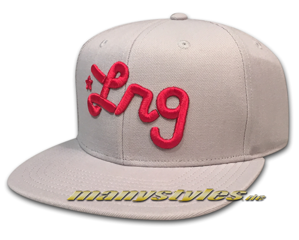 LRG Lifted Research Group LRG Script Snapback Hat Ash Grey Red