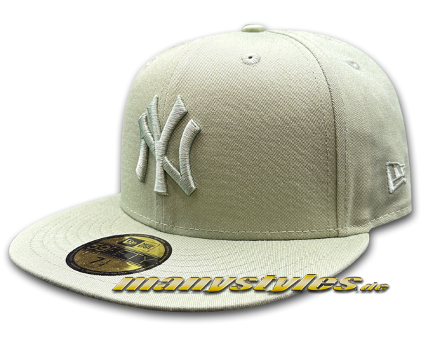 NY Yankees MLB 59FIFTY Fitted Cap League Essential Jade Green Tonal