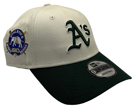 Oakland Athletics 9FORTY MLB World Series Cap Light Grey Black von New Era