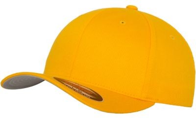manystyles Blank Flex Fit Curved Visor Cap Gold von Yupong