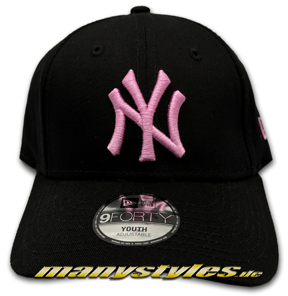 NY Yankees 9FORTY MLB Adjustable Cap Black Pink von New Era