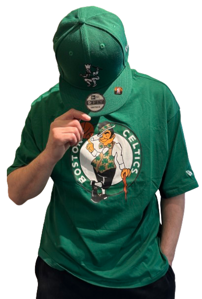 Boston Celtics NBA Mesh Panel OS Tee Green Black OTC Official Team Color von New Era