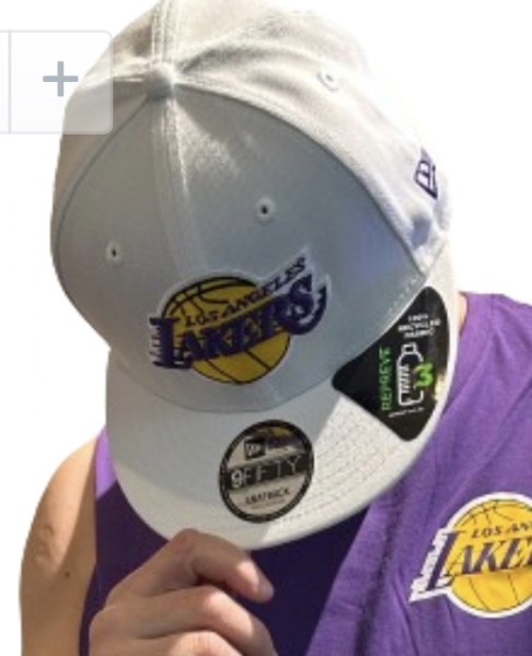 LA Lakers NBA 9FIFTY Snapback Cap White Crown OTC Original Team Color von New Era