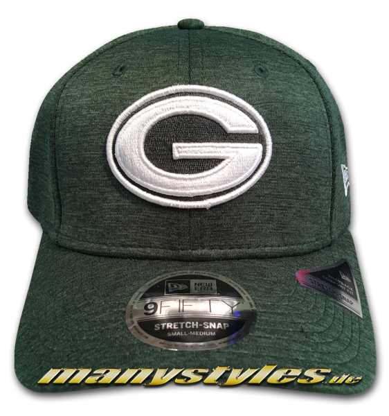 Greenbay Packers NFL 9FIFTY Stretch Snap Jersey Heather Snapback Cap in HeatheredGreen White von New Era