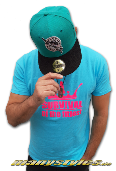 manystyles exclusive Survival of the Fittest Crown exclusive T-Shirt Skyblue Pink von Sol