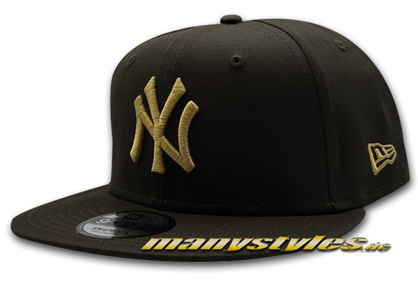 NY Yankees MLB 9FIFTY Snapback Cap League Essential Brown light Brown von New Era