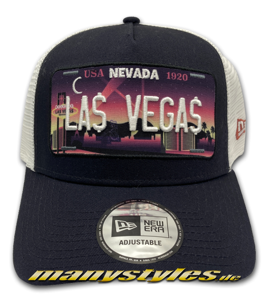 NE Number Plate Trucker Cap Las Vegas Nevada State in Navy White von New Era