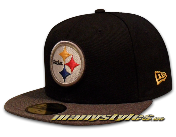 Pittsburgh Steelers 59FIFTY NFL exclusive Cap Black Heather Graphite von New Era