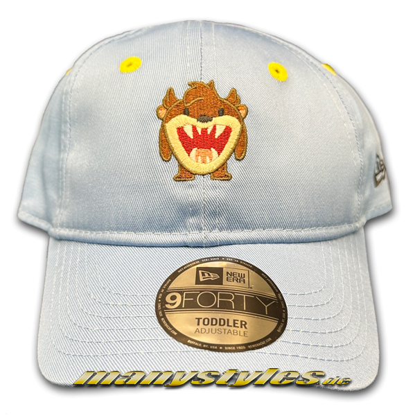 Looney Tunes Small Taz 9FORTY Chyt Curved Visor Adjustable Cap Sky Yellow von New Era
