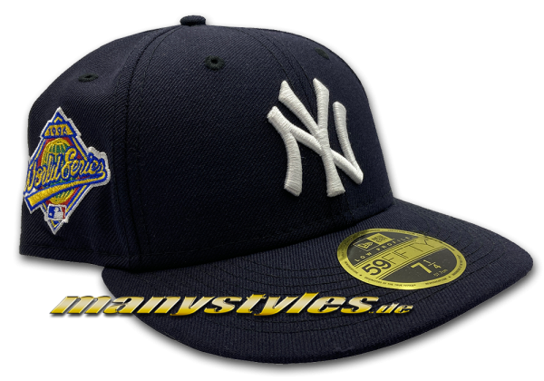 NY Yankees 59FIFTY MLB exclusive 1996 World Series Authentic Lowpro Lowprofile Lowcrown Cap Game Navy White with Grey Undervisor von New Era 1996er Patch