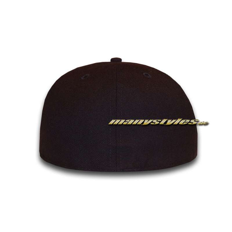 Blank black fitted hat on sale